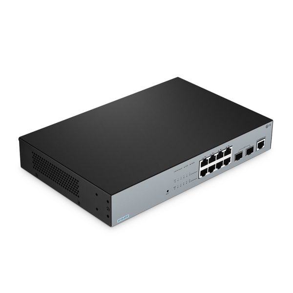 S3150-8T2FP, 8-Port Gigabit Ethernet L2+ PoE+ Switch, 8 x PoE+ Ports@130W, with 2 x 1Gb SFP, Fanless - 图片 14