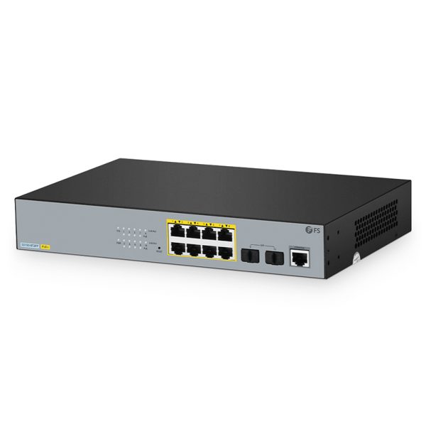S3150-8T2FP, 8-Port Gigabit Ethernet L2+ PoE+ Switch, 8 x PoE+ Ports@130W, with 2 x 1Gb SFP, Fanless - 图片 7