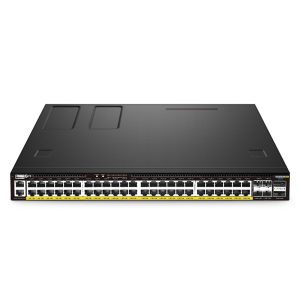S5870-48T6BC-U, 48-Port Ethernet L3 PoE++ Switch, 48 x PoE++ Ports @1560W, with 4 x 25Gb SFP28 and 2 x 100Gb QSFP28 Uplinks, PicOS®, Support EVPN-VXLAN&MLAG, Broadcom Chip