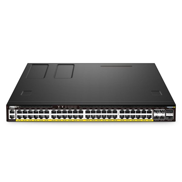 S5870-48T6BC-U, 48-Port Ethernet L3 PoE++ Switch, 48 x PoE++ Ports @1560W, with 4 x 25Gb SFP28 and 2 x 100Gb QSFP28 Uplinks, PicOS®, Support EVPN-VXLAN&MLAG, Broadcom Chip
