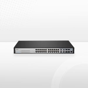 S3400-24T4FP, 24-Port Gigabit Ethernet L2+ PoE+ Switch, 24 x PoE+ Ports @370W, with 4 x 1Gb Combo Uplinks, Support ERPS