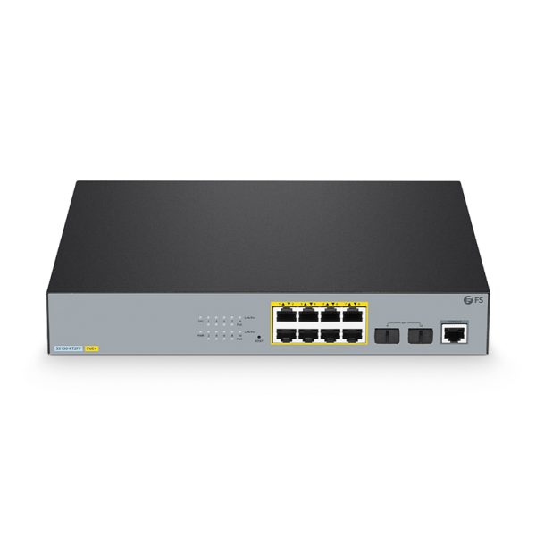 S3150-8T2FP, 8-Port Gigabit Ethernet L2+ PoE+ Switch, 8 x PoE+ Ports@130W, with 2 x 1Gb SFP, Fanless - 图片 3