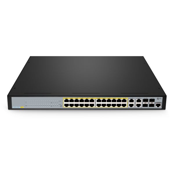 S3400-24T4FP, 24-Port Gigabit Ethernet L2+ PoE+ Switch, 24 x PoE+ Ports @370W, with 4 x 1Gb Combo Uplinks, Support ERPS - 图片 3