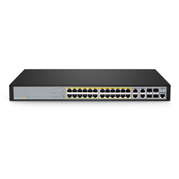 S3400-24T4FP, 24-Port Gigabit Ethernet L2+ PoE+ Switch, 24 x PoE+ Ports @370W, with 4 x 1Gb Combo Uplinks, Support ERPS - 图片 6