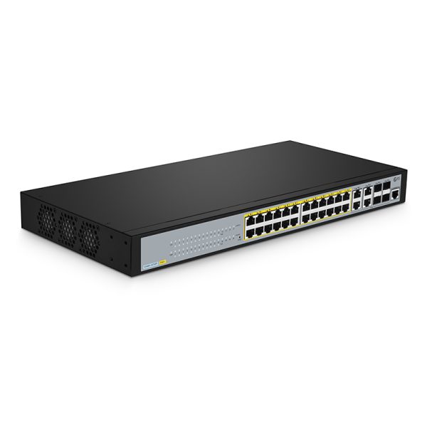 S3400-24T4FP, 24-Port Gigabit Ethernet L2+ PoE+ Switch, 24 x PoE+ Ports @370W, with 4 x 1Gb Combo Uplinks, Support ERPS - 图片 7