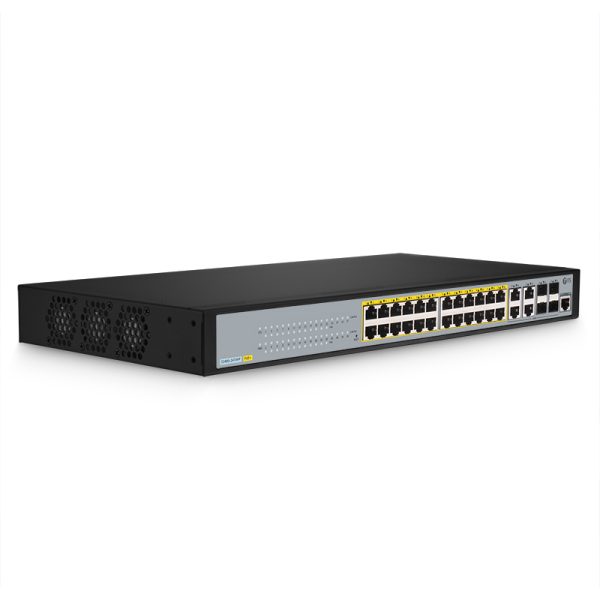 S3400-24T4FP, 24-Port Gigabit Ethernet L2+ PoE+ Switch, 24 x PoE+ Ports @370W, with 4 x 1Gb Combo Uplinks, Support ERPS - 图片 8